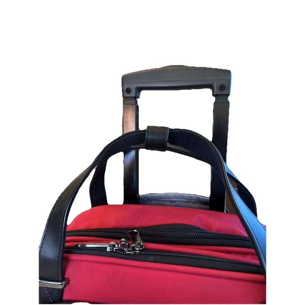 KROSER Carry On Multi-Functional, 16-inch Lightweight Overnight Suitcase - Red